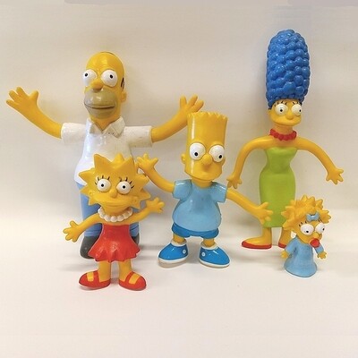 The Simpsons Family Set of 5 Bendy Figures