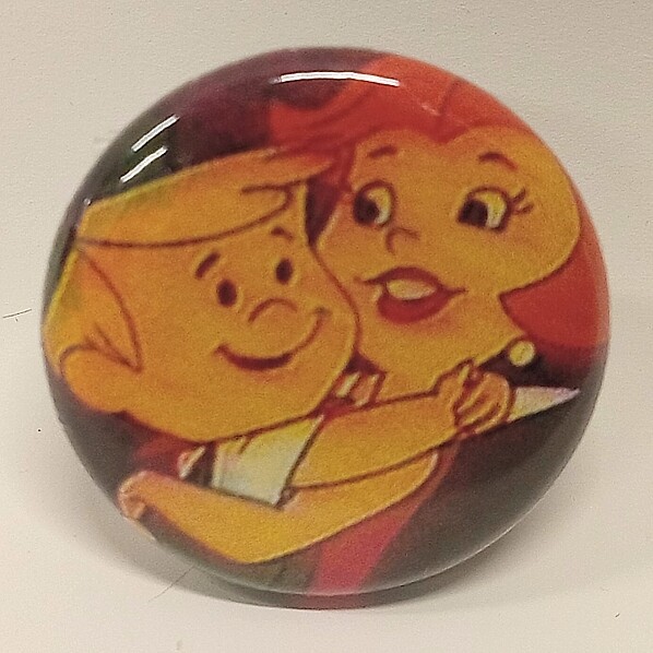 The Jetsons 1"D Elroy and Jane Pinback Button