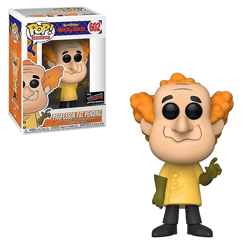 Wacky Races Professor Pat Pending 3 3/4&quot;H POP! Animation Vinyl Figure #602 Limited Edition 2019 Fall Convention