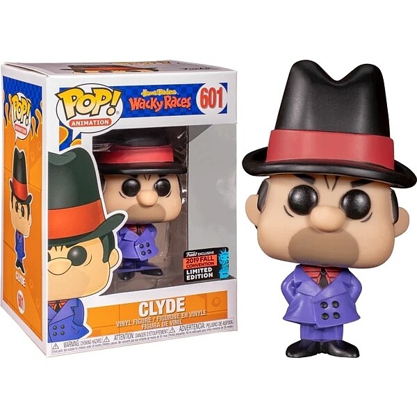 Wacky Races Clyde 3 3/4&quot;H POP! Animation Vinyl Figure #601 Limited Edition 2019 Fall Convention