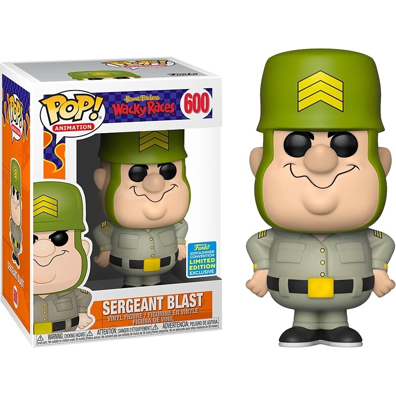 Wacky Races Sergeant Blast 3 3/4&quot;H POP! Animation Vinyl Figure #600 Limited Edition 2019 Summer Convention