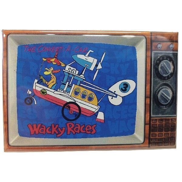 Wacky Races The Convert-A-Car Metal TV Magnet