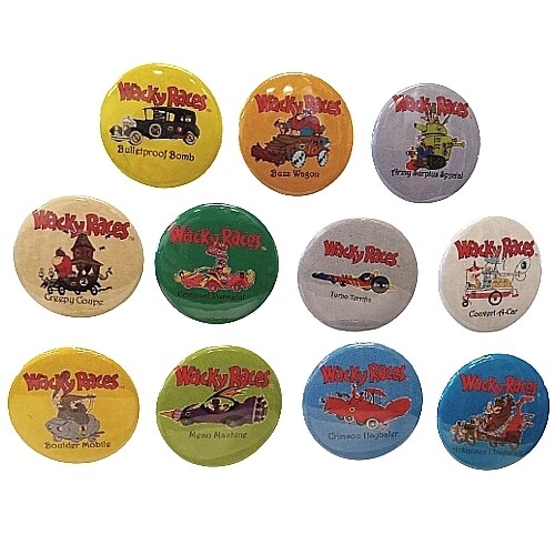 Wacky Races Set of 11 Pinback Buttons