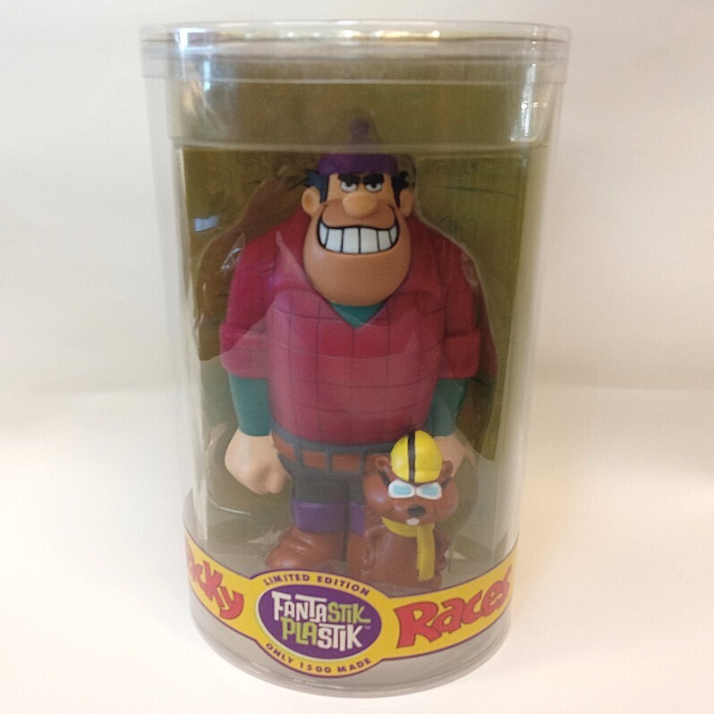 Wacky Races 6 1/2&quot;H Rufus Ruffcut with Sawtooth Fantastik Plastik Vinyl Figure