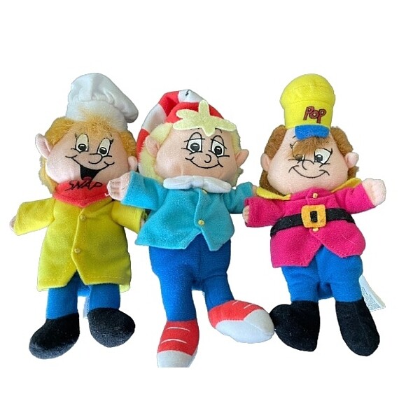 Kellogg&#39;s Snap, Crackle and Pop Breakfast Bunch Beanbag Characters - Set of 3