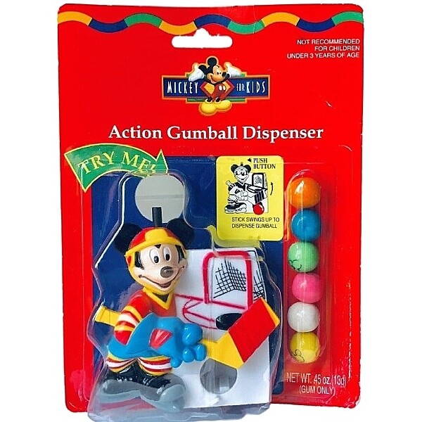 Disney Mickey Mouse Hockey Action Gumball Dispenser