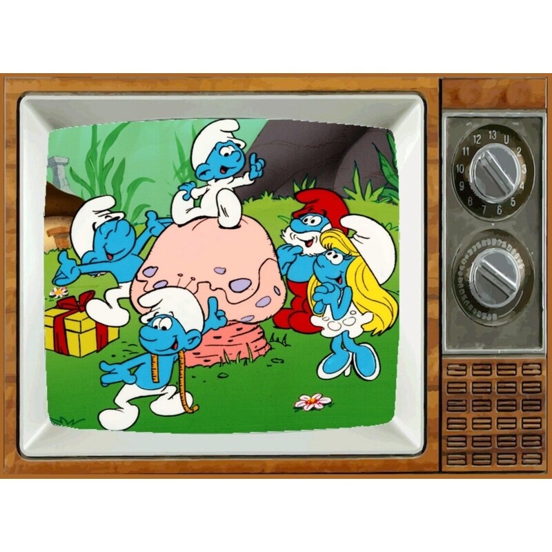The Smurfs Metal TV Magnet