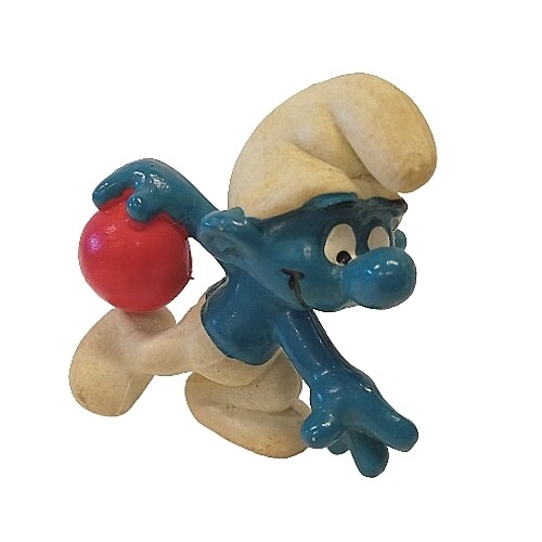 The Smurfs 2 1/4&quot;H Smurf Bowler PVC