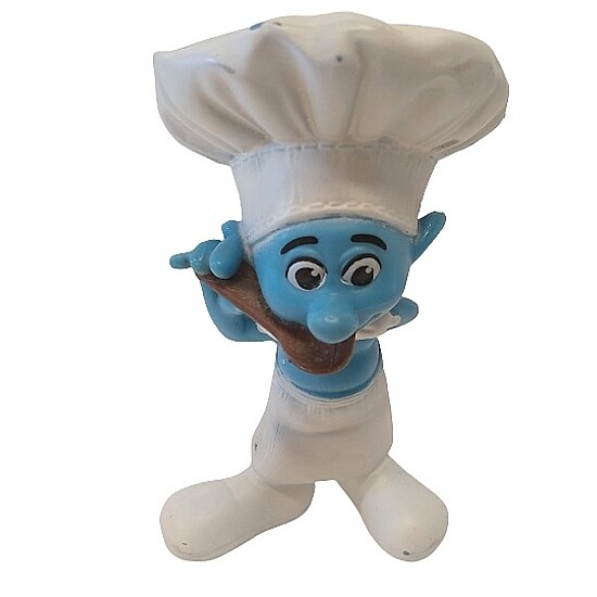 The Smurfs 3"H Chef Smurf Plastic Figure