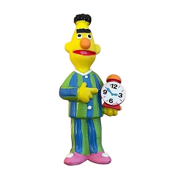 Sesame Street 2 7/8&quot;H Bert Holding Clock PVC Figure