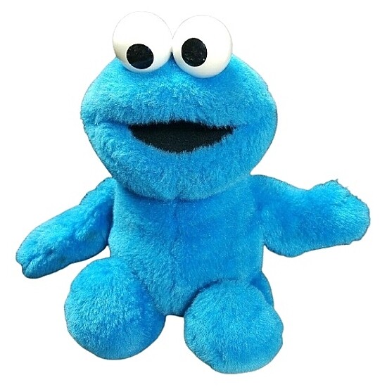 Sesame Street 15"H Tickle Me Cookie Monster Interactive Plush - Talks and Laughs