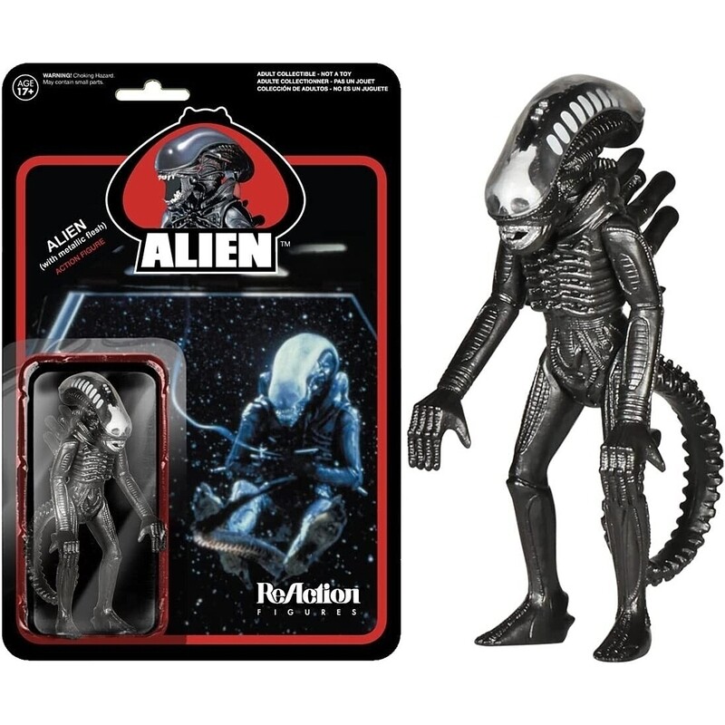 Alien 3 3/4&quot;H Metallic Alien ReAction Figure