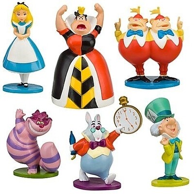 Alice in Wonderland Set of 6 PVC Figures