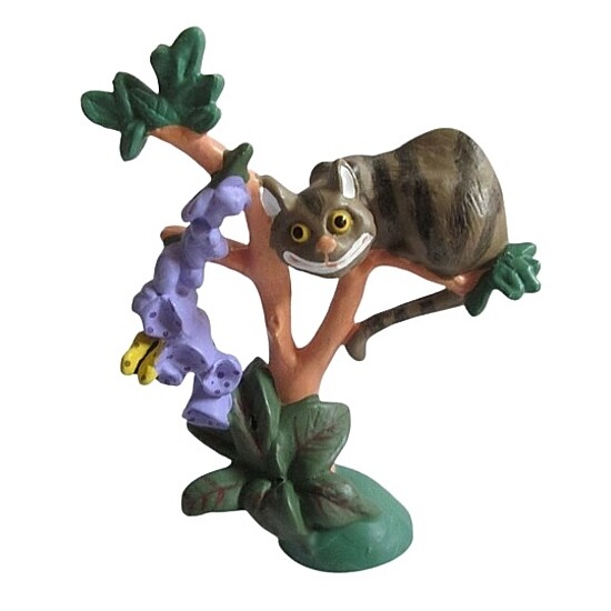 Alice in Wonderland 3 1/2&quot;H Cheshire Cat in Tree PVC Figure