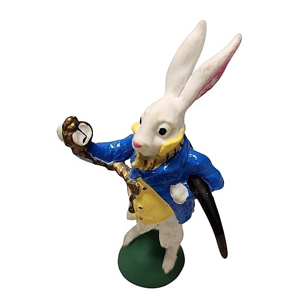 Alice in Wonderland 3 1/2"H White Rabbit with Pocket Watch PVC Figure