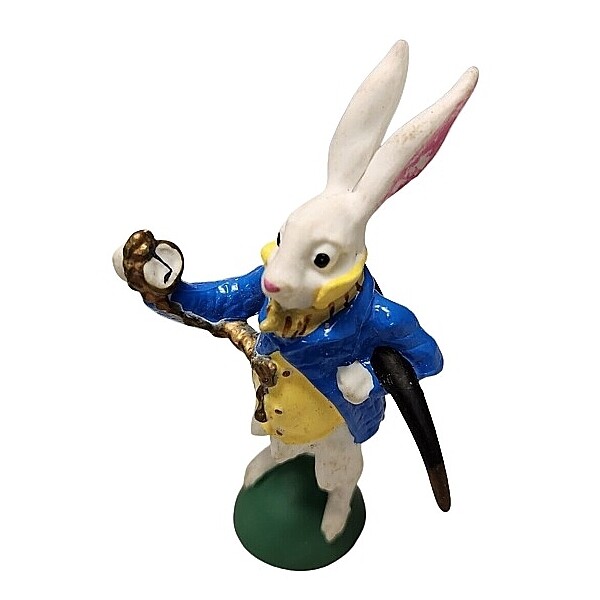 Alice in Wonderland 3 1/2&quot;H White Rabbit with Pocket Watch PVC Figure