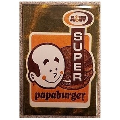 A&W Super Papaburger Metal Magnet