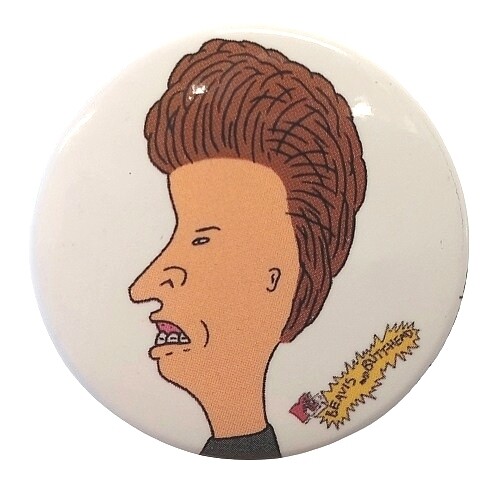 1 1/2&quot;D Butt-Head Pinback Button