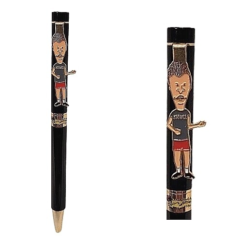 Butt-Head Pen with Enamel Pocket Clip