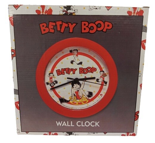 8 1/2"D Betty Boop Plastic Wall Clock