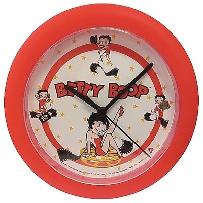 8 1/2"D Betty Boop Plastic Wall Clock
