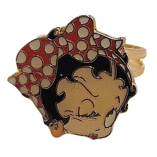 Betty Boop Enameled Metal Adjustable Ring