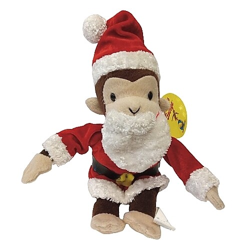 9&quot;H Curious George Santa Claus Plush