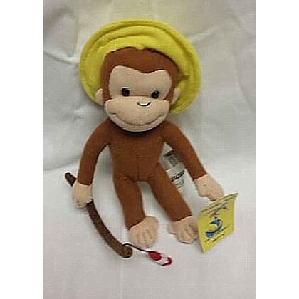 8 1/2&quot;H Curious George Fisherman Plush Beanbag