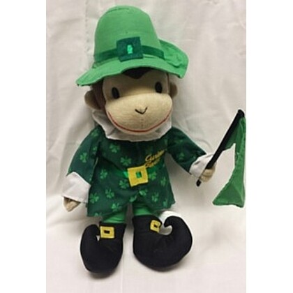 15&quot;H Curious George St. Patrick&#39;s Day Plush