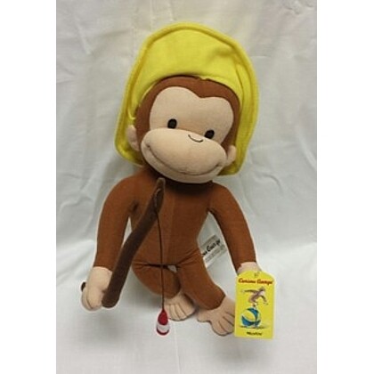 14 1/2&quot;H Curious George Fisherman Plush