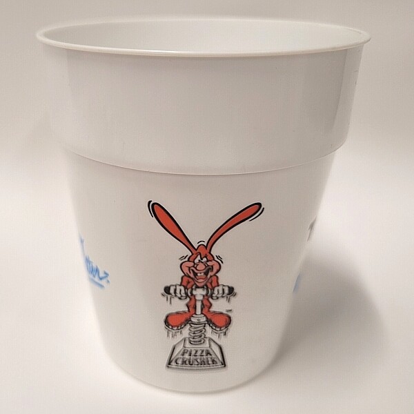 Domino's Pizza 4"H Plastic Cup "Avoid the Noid"