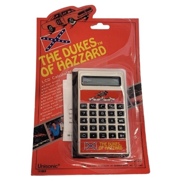 Dukes of Hazzard LCD Calculator (Carded)