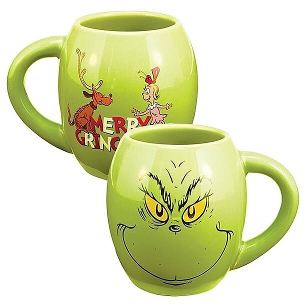 The Grinch "Merry Grinchmas!" 18 oz. Oval Ceramic Mug