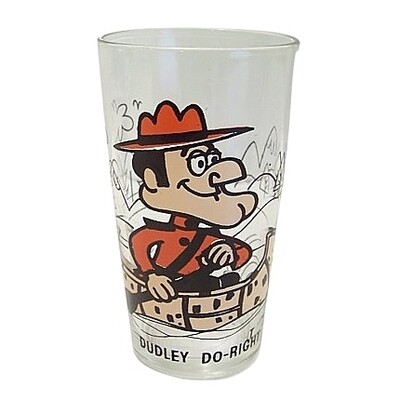 Dudley Do-Right 5"H Pepsi Collectors Series Glass (1970's)