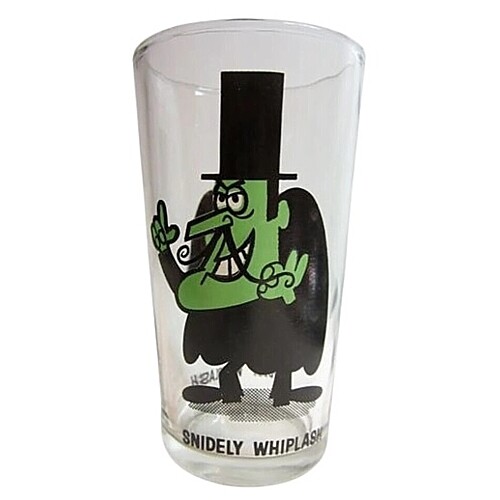 Snidely Whiplash 5&quot;H Pepsi Collector&#39;s Series Glass (1970&#39;s)