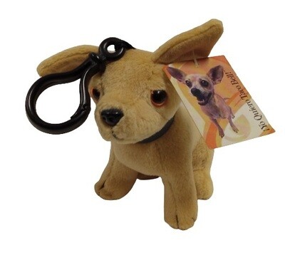 5"H Taco Bell Chihuahua Plush Clip with Zippered Compartment