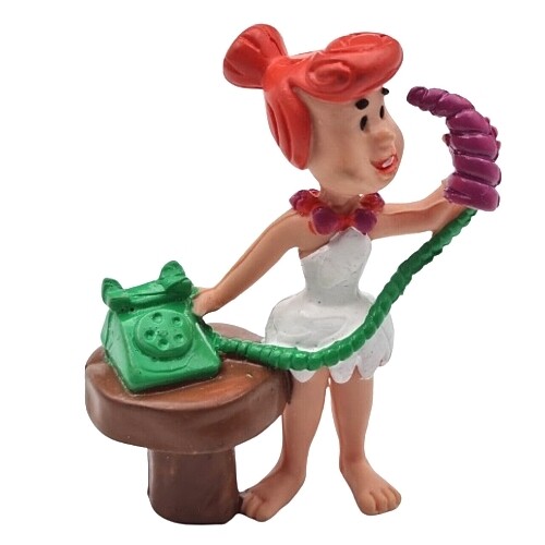 The Flintstones 2 1/2&quot;H Wilma Flintstone Phone PVC Figure