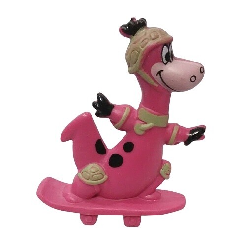 The Flintstones 2 3/4&quot;H Dino Hard Plastic Skateboard Figure