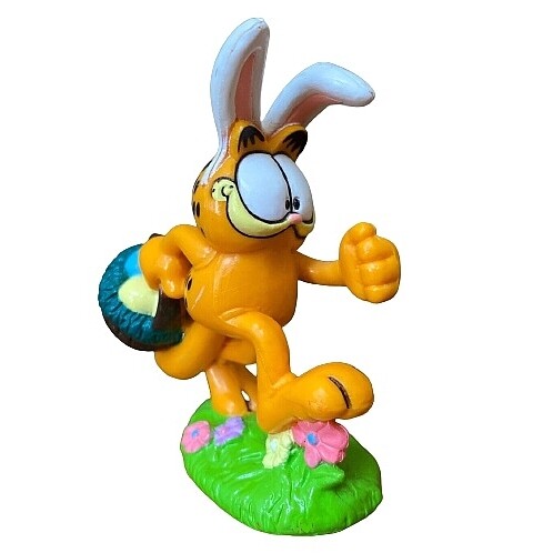 Garfield Bunny with Easter Egg Basket PVC Figure
