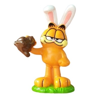 Garfield Bunny with Chocolate Bunny PVC Figure