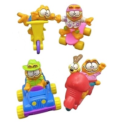 Garfield 1989 Happy Meals Toys Set of 4