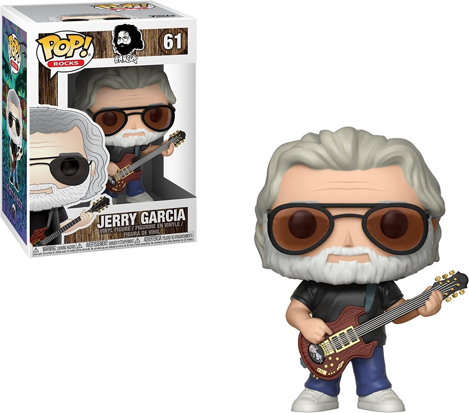 Grateful Dead's Jerry Garcia 3 3/4"H POP! Rocks Vinyl Figure #61
