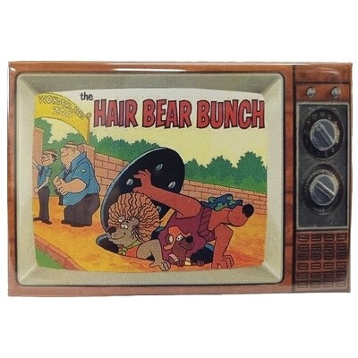 Hair Bear Bunch Metal TV Magnet