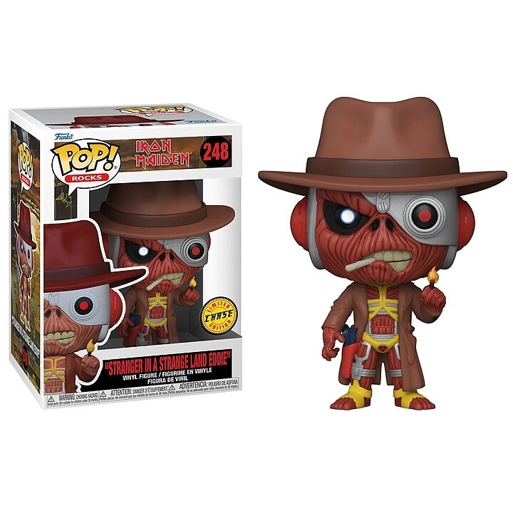 *CHASE* Iron Maiden Eddie &quot;Stranger in a Strange Land&quot; 3 3/4&quot;H POP! Rocks Vinyl Figure #248