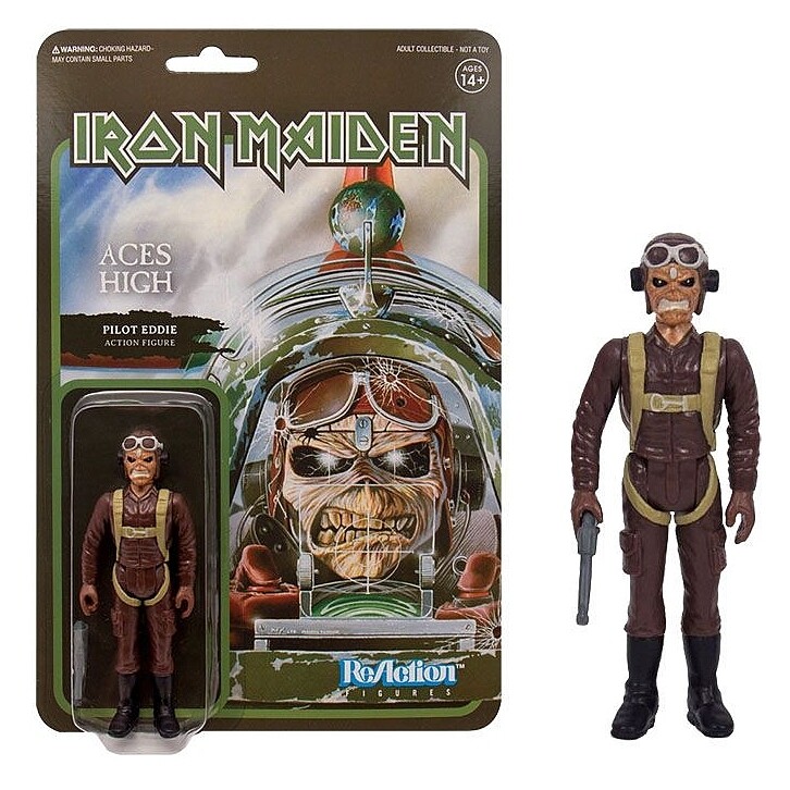 Iron Maiden 3 3/4&quot;H Eddie &quot;Aces High&quot; ReAction Figure