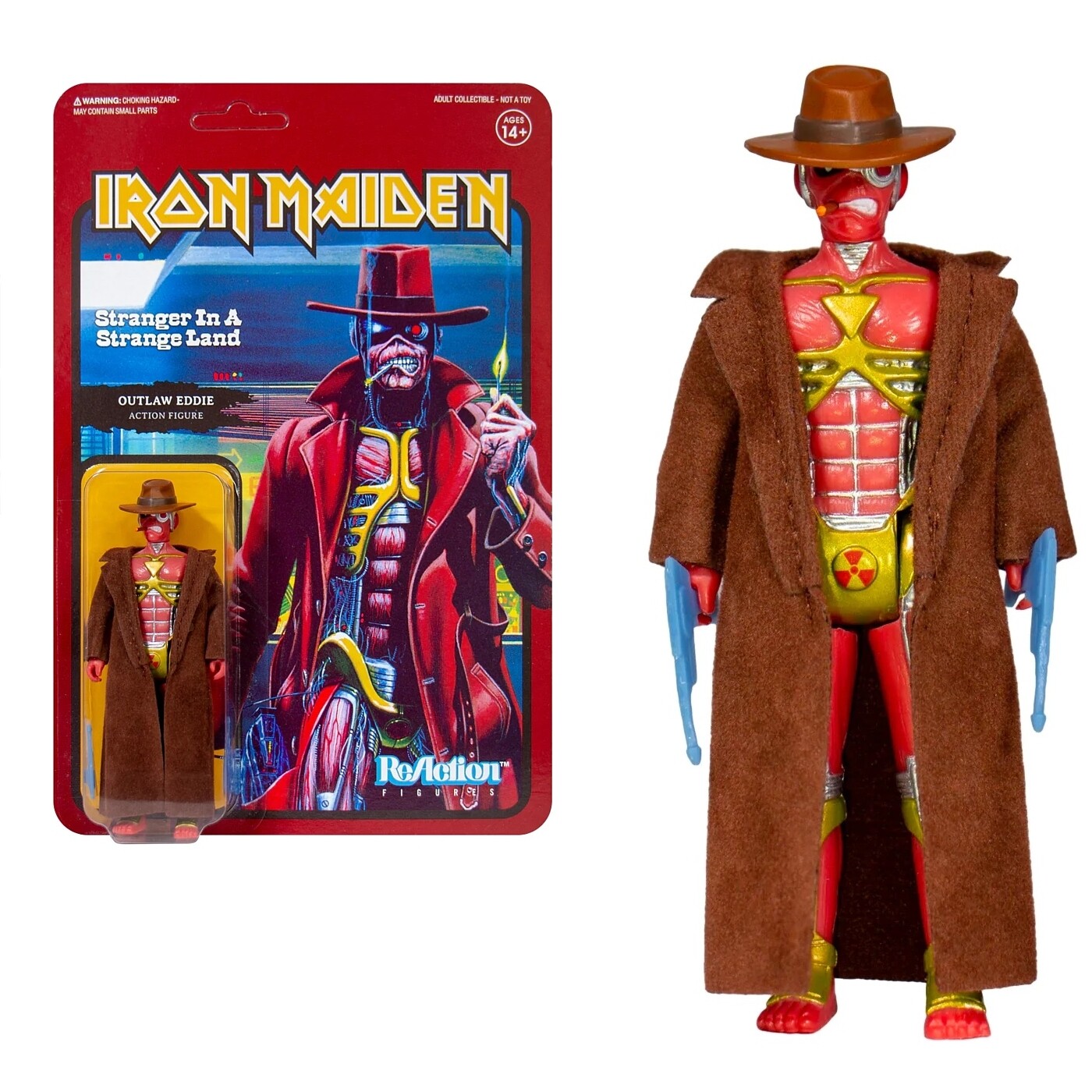 Iron Maiden 3 3/4&quot;H Outlaw Eddie &quot;Stranger in a Strange Land&quot; ReAction Figure