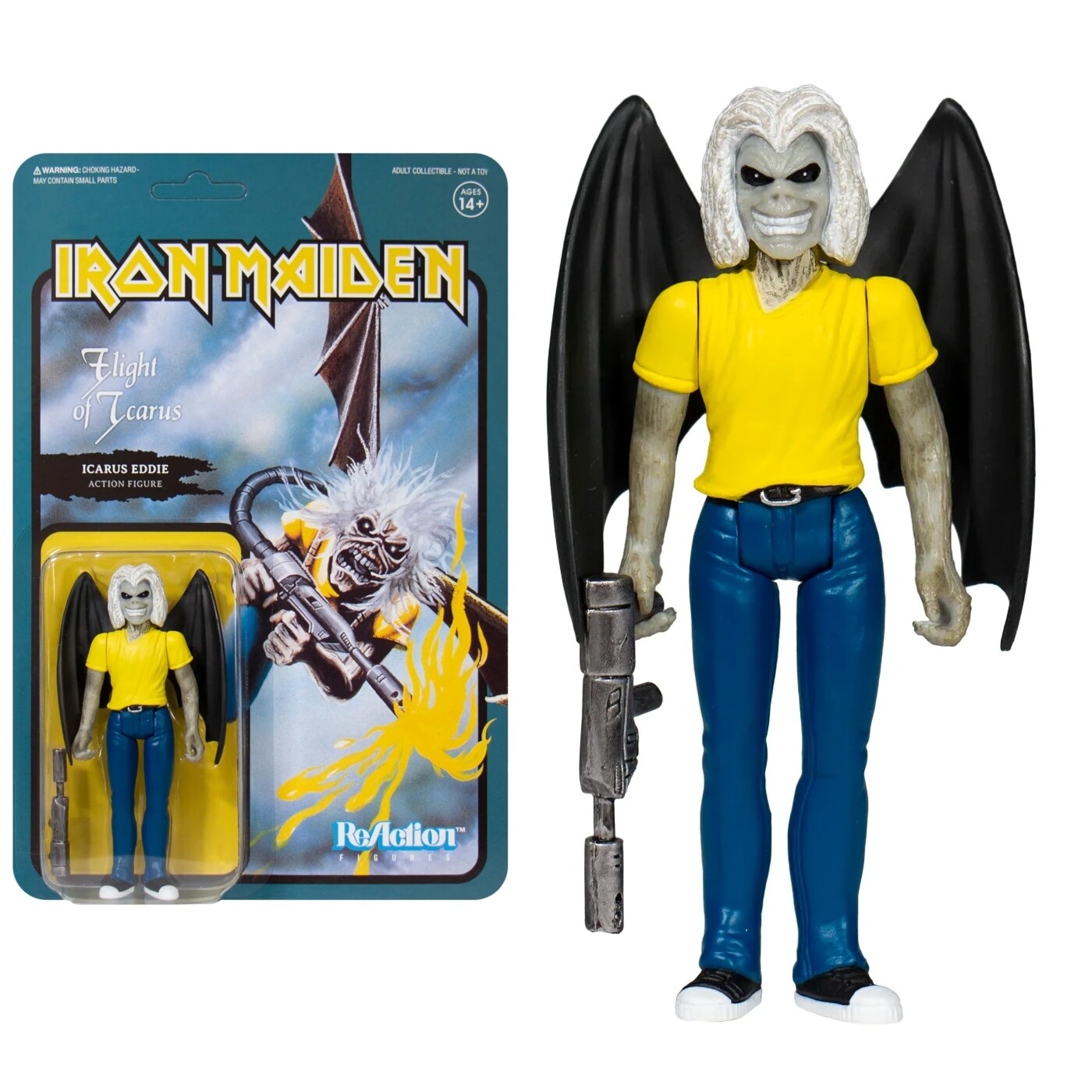 Iron Maiden 3 3/4&quot;H Eddie &quot;Flight of Icarus&quot; ReAction Figure