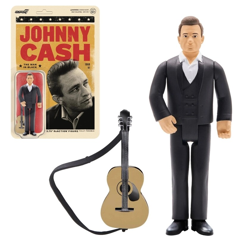 Johnny Cash 3 3/4"H "The Man in Black" ReAction Figure