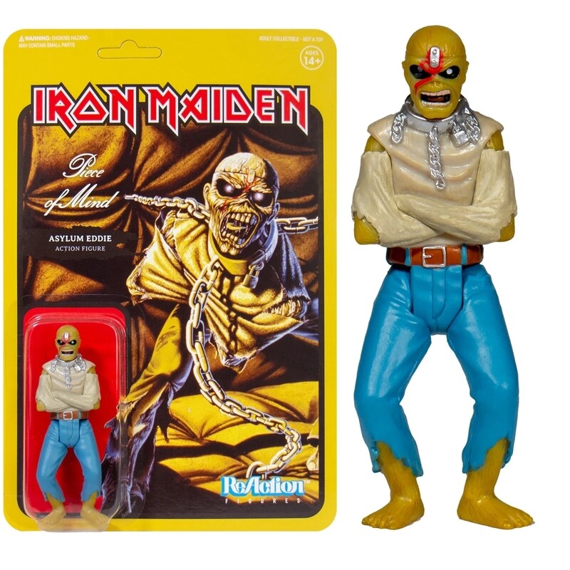 Iron Maiden 3 3/4&quot;H Eddie &quot;Piece of Mind&quot; ReAction Figure