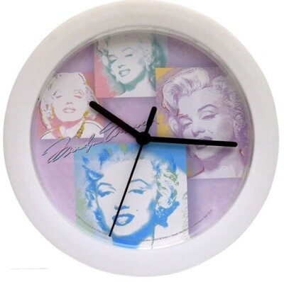 8 1/2"D Marilyn Monroe Plastic Wall Clock